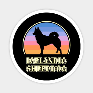 Icelandic Sheepdog Vintage Sunset Dog Magnet